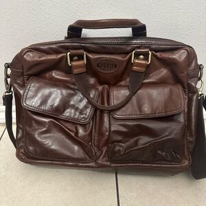 Fossil Men's Brown Leather Bag